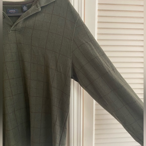 Dark green checkered grandpa shirt - Picture 2 of 3